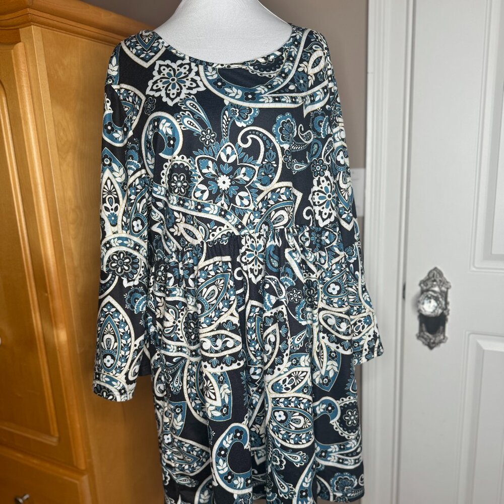 Oversized Scoop Collar Baby Doll Dress, Size XXL